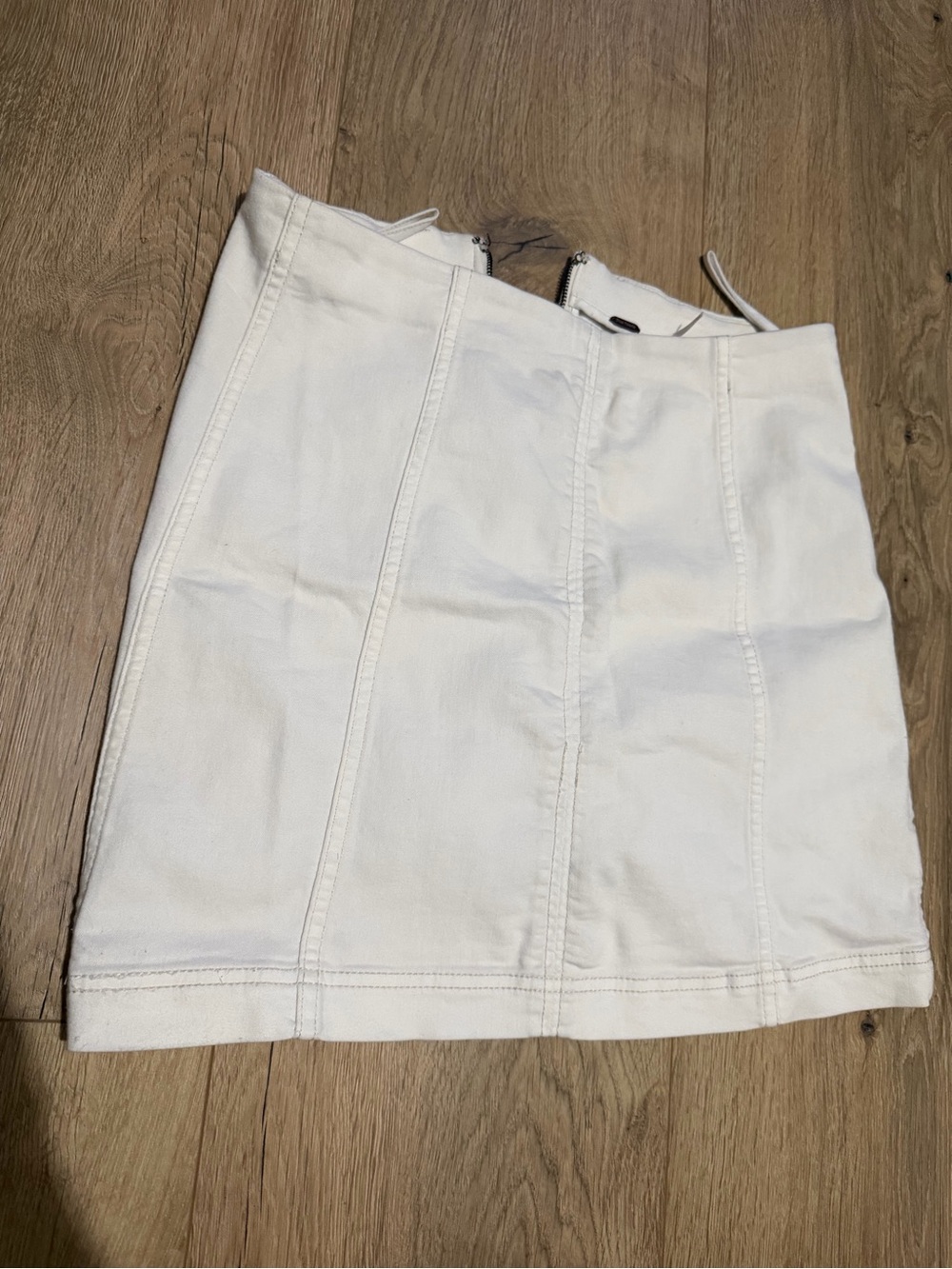 Free People Ivory Paneled Mini Skirt